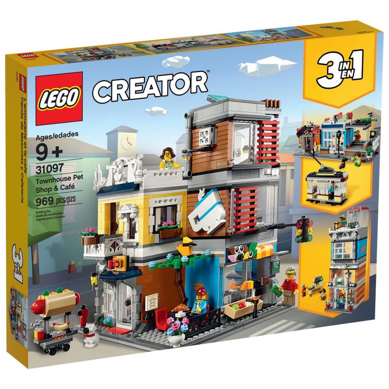 LEGO-Creator---3-em-1---Townhouse-Pet-Shop-e-Cafe---31097