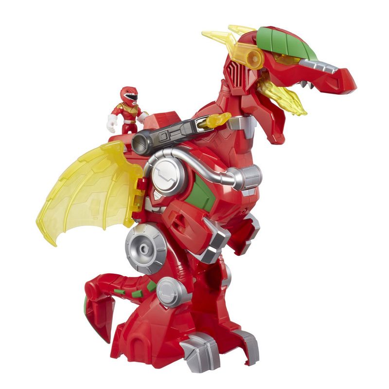 Figura-com-Luzes-e-Sons---39Cm---Power-Rangers---Power-Morph---Red-Ranger-e-Dragon-Thunderzord---Hasbro