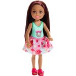 Mini-Boneca---Familia-da-Barbie---Chelsea-Club---Morena---Blusa-Tigre---Mattel