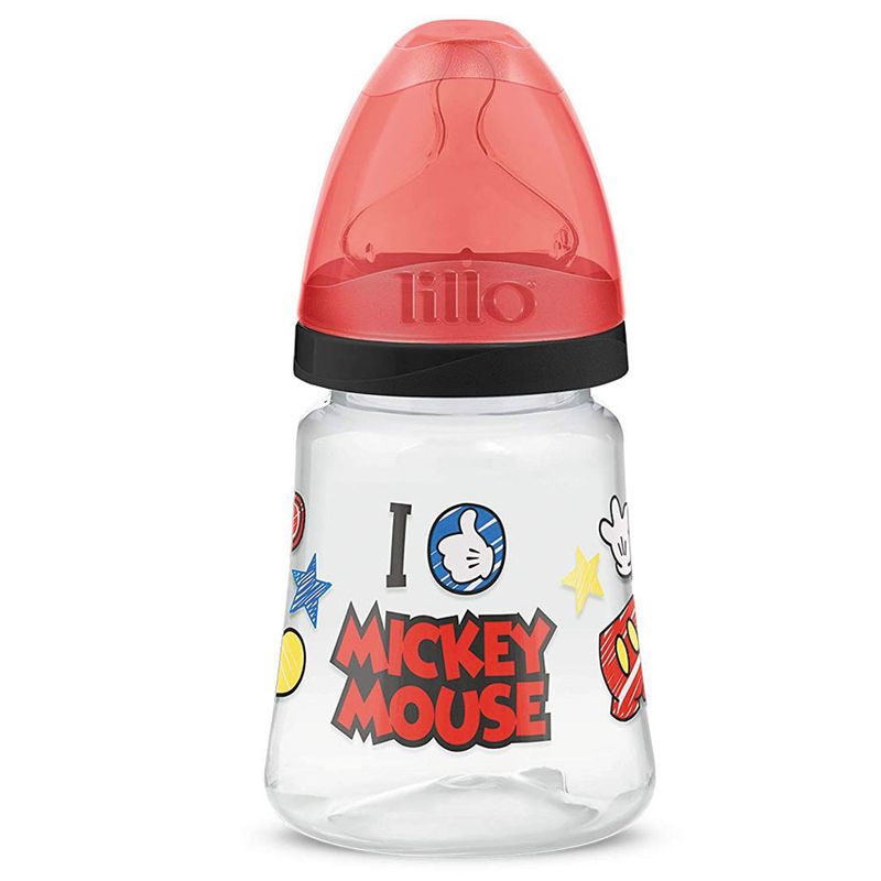 Mamadeira-Transparente---180Ml---Disney---Mickey-Mouse---Preta---Lillo