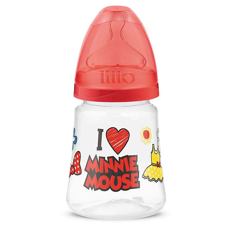 Mamadeira-Transparente---180Ml---Disney---Minnie-Mouse---Vermelha---Lillo
