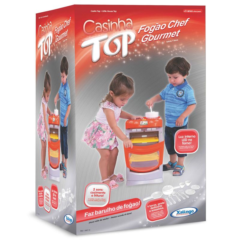 Brincadeira-de-Casinha---Casinha-Top---Fogao-Chef-Gourmet---48-Cm---Xalingo
