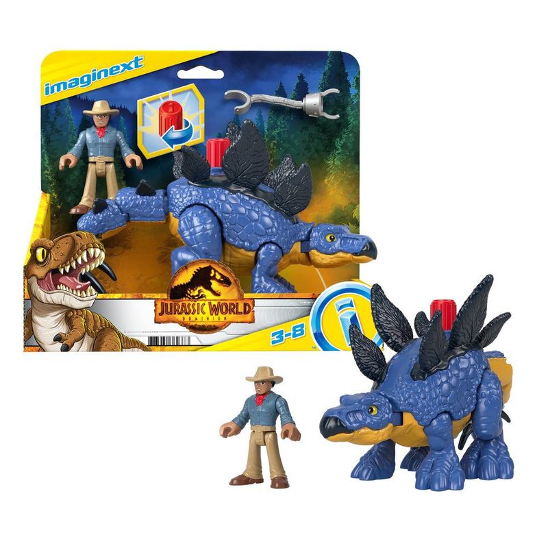 Boneco-e-Figura-de-Acao---Imaginext---Jurassic-World---Stegosaurus---Azul---Mattel-0