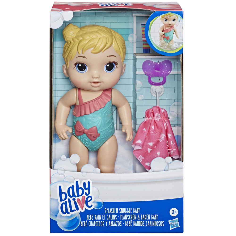 Boneca Baby Alive Hora Do Banho Banhos Carinhosos Loira E8722 Hasbro Ri Happy Brinquedos