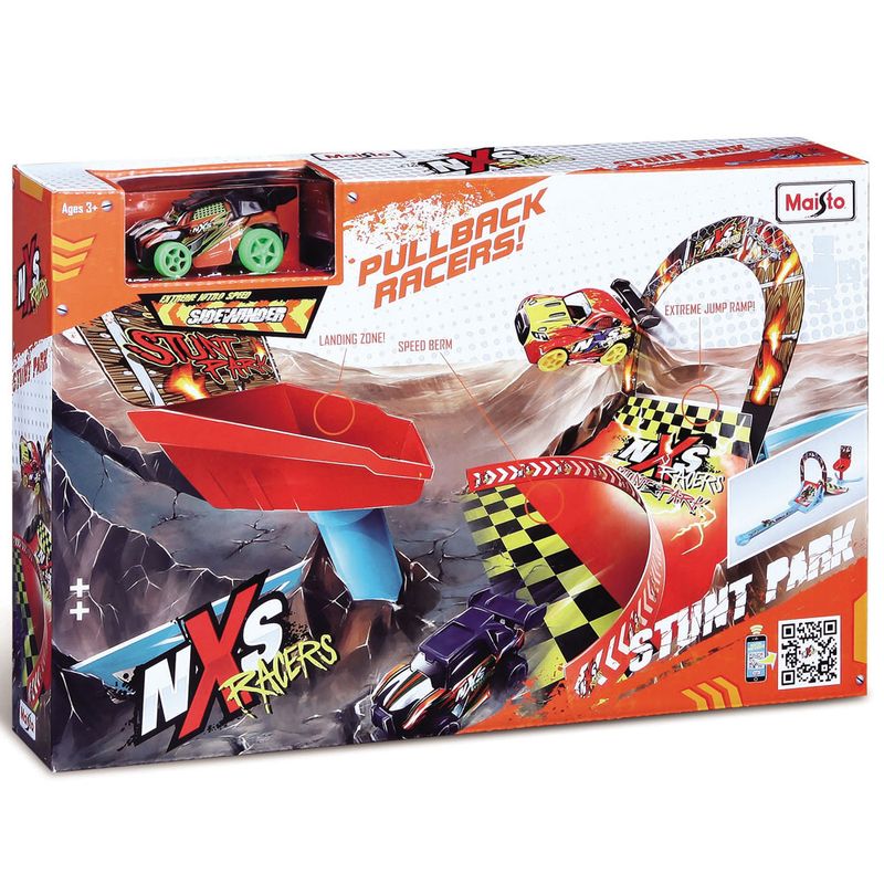 pista-de-percurso-e-mini-veiculo-nxs-racers-stunt-park-maisto-1912264_detalhe1
