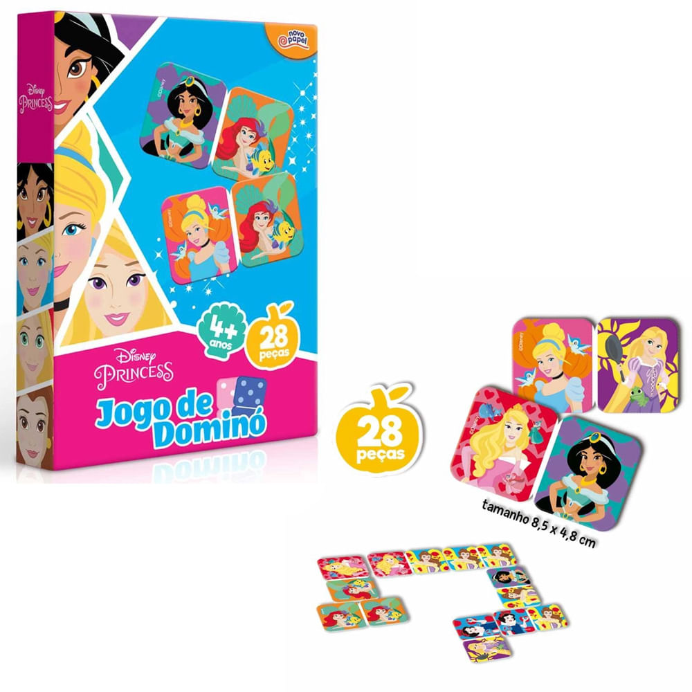 Jogo De Dominó Princesas Disney 28 Peças Infantil Educativo - Ri Happy