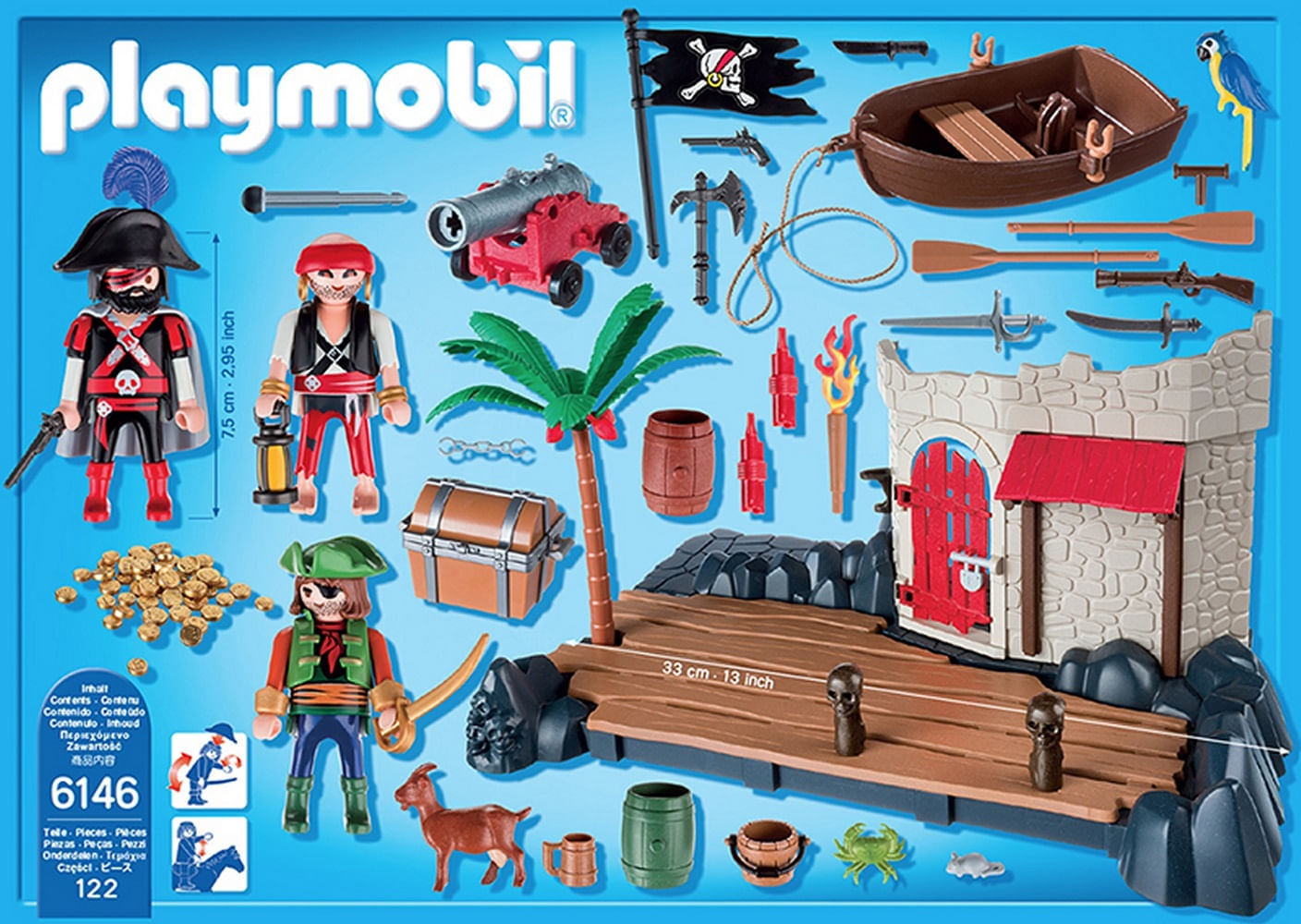 6146 Playmobil - Super Set - Forte Dos Piratas - Ri Happy