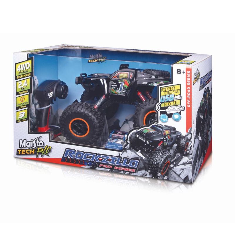 Carrinho-de-Controle-Remoto---Tech-RC---Off-Road-Series---Rockzilla---Maisto---Preto-2