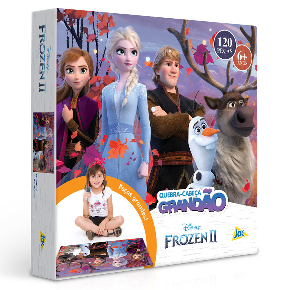 Quebra-cabeça 100 peças Frozen Disney - Viver Brincando
