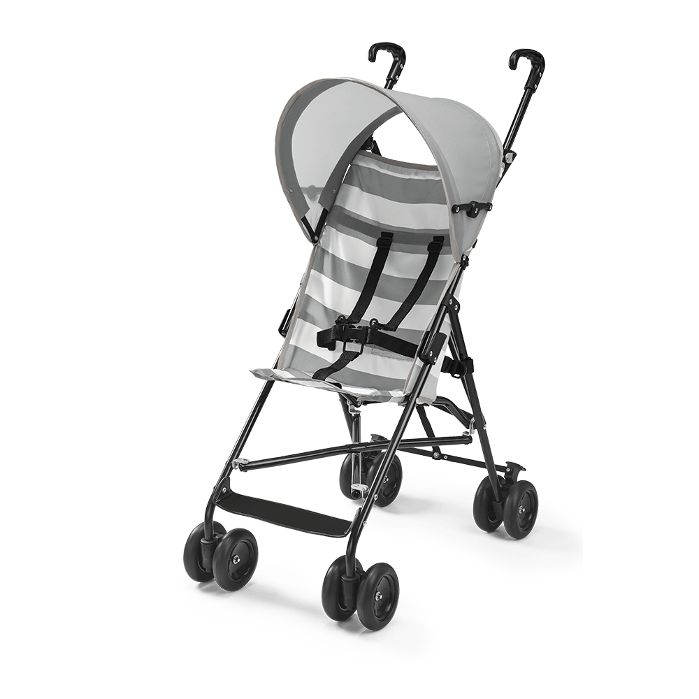 Confira Carrinho de Passeio - Guarda Chuva - Navy - Branco e Cinza