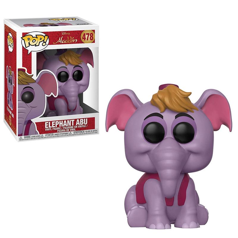 Figura-Colecionavel---Funko-Pop---Disney---Aladdin---Elefante-e-Abu---Funko