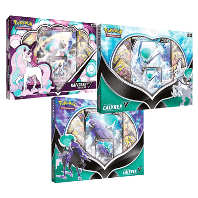 Pokemon TCG: Ice Rider Calyrex V Box : : Brinquedos e