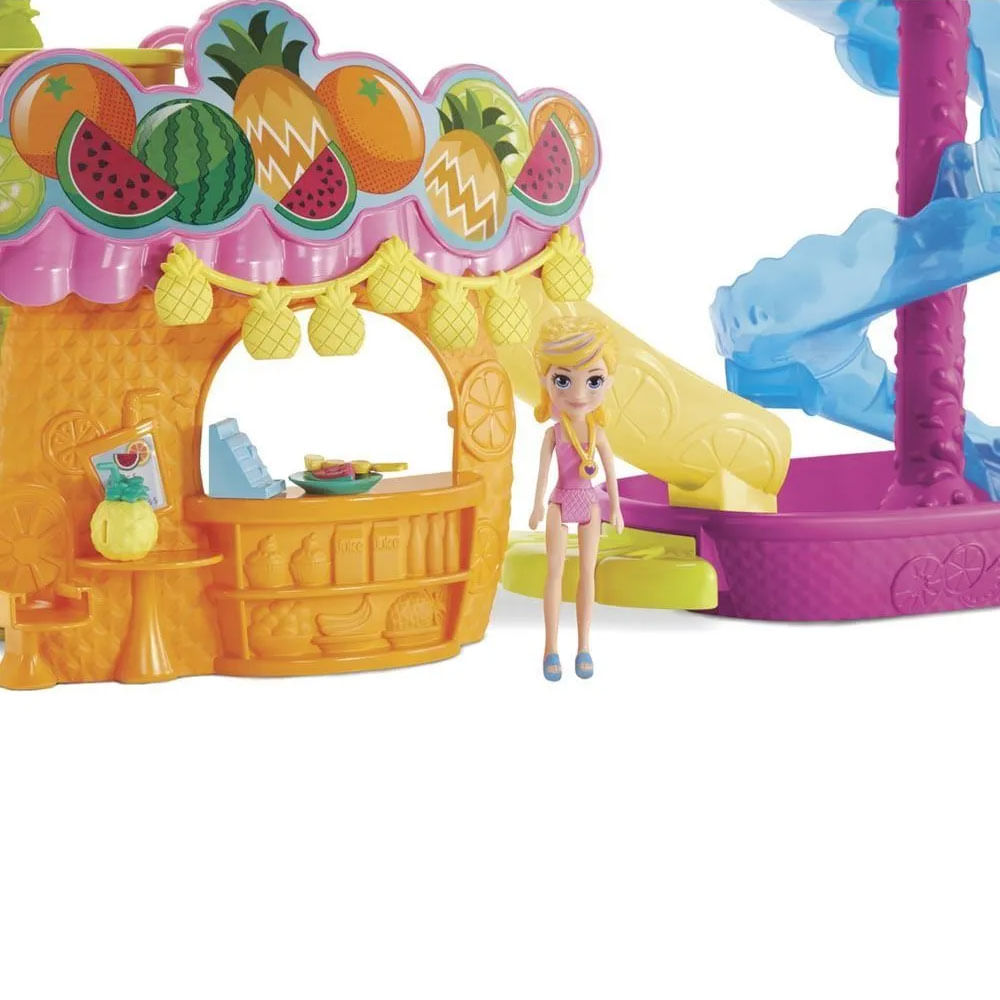 Boneca Polly Pocket Quiosque Parque De Abacaxi - Gfr00 - Pirlimpimpim  Brinquedos