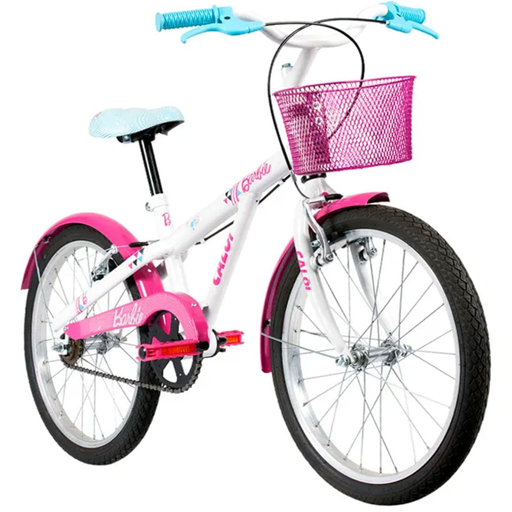 Bicicleta Infanto Juvenil Caloi Barbie Aro 20 - Branco
