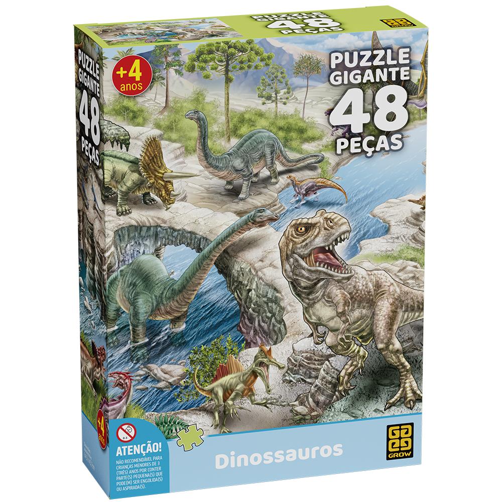 Dinossauros - Quebra- Cabeça/ 75 Peças- Jogo Educativo - Alex