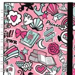 caderno-espiral-duplo-bullet-journal-princesas-disney-80-folhas-rosa-e-preto-dermiwil-37842_Detalhe1