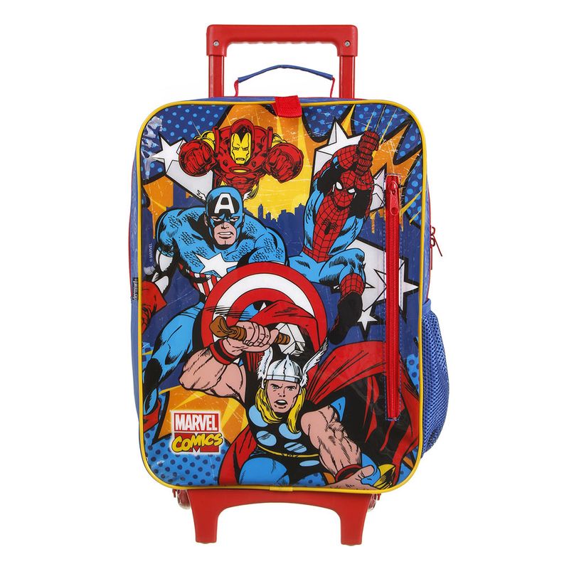 mochila-com-rodinhas-50cm-marvel-vingadores-azul-e-vermelho-dmw-11682_Frente
