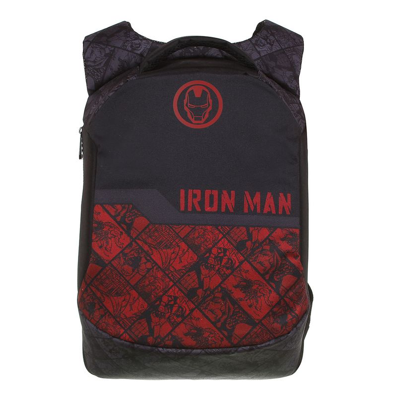 mochila-escolar-40cm-marvel-homem-de-ferro-vermelho-e-preto-dmw-11708_Frente