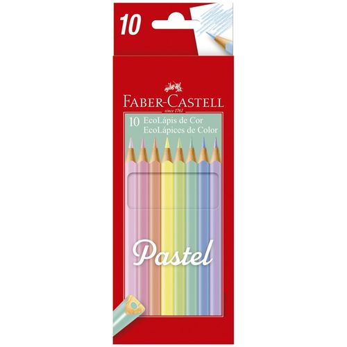Lápis de Cor - EcoLápis - 10 Cores - Tons Pastéis - Faber-Castell