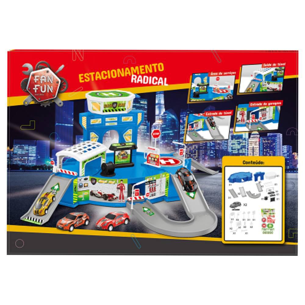 Confira Playset e Mini Veículo - Estacionamento Radical - FanFun