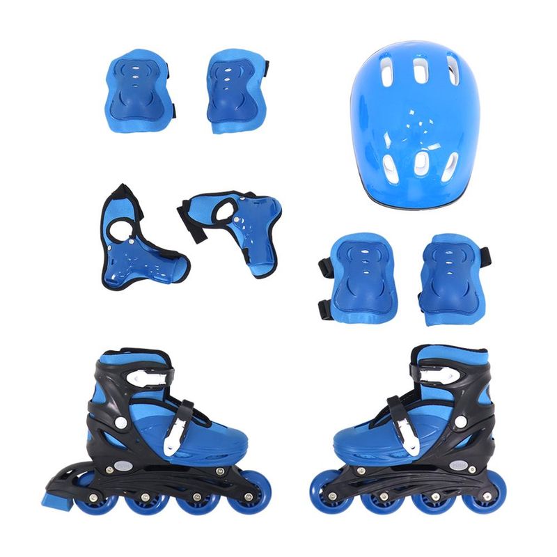 Patins-Ajustavel-com-Acessorios---Rollers---Azul---Bel-Fix---33-a-36-0