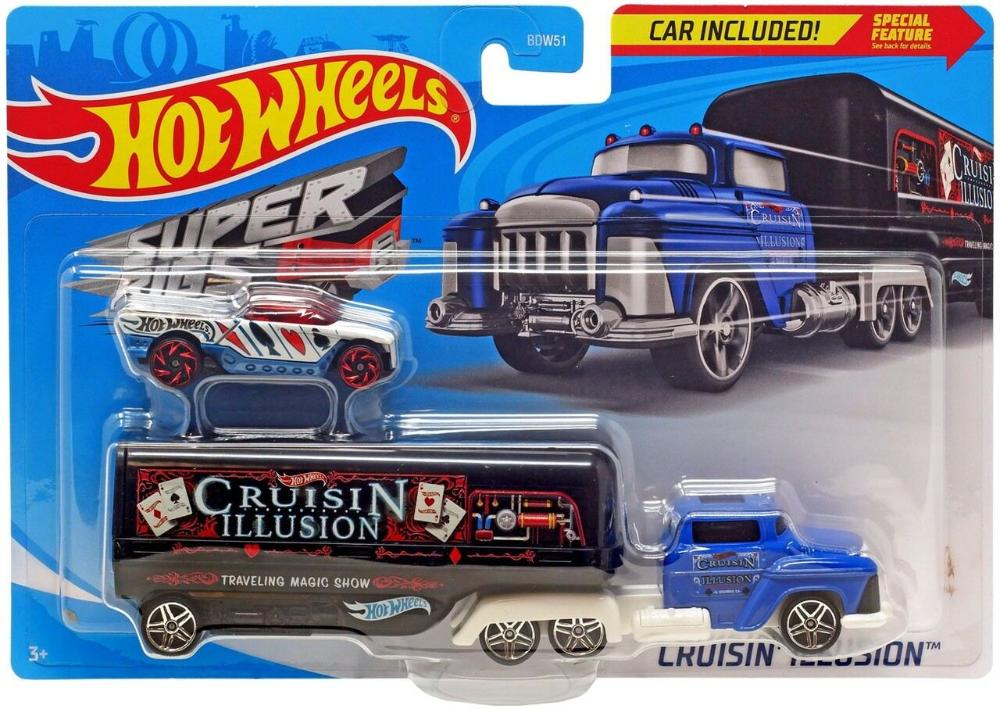Hot Wheels Caminhão Super Rigs 1:64 Mattel BDW51 Ri Happy