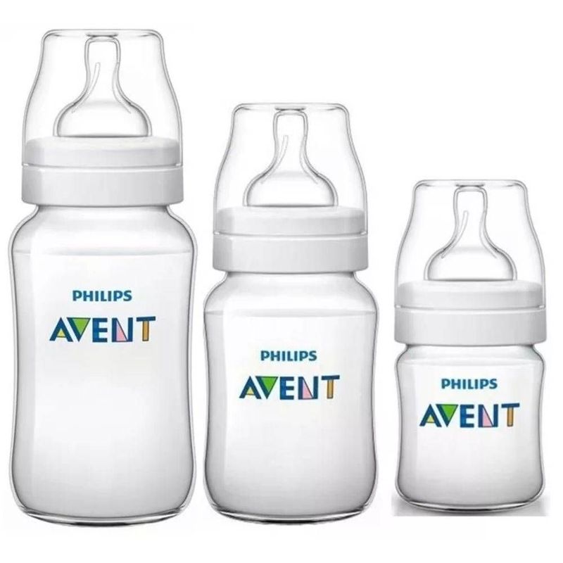 Conjunto-de-Mamaderias-Anti-Colica---3-Unidades---Transparente---Philips-Avent