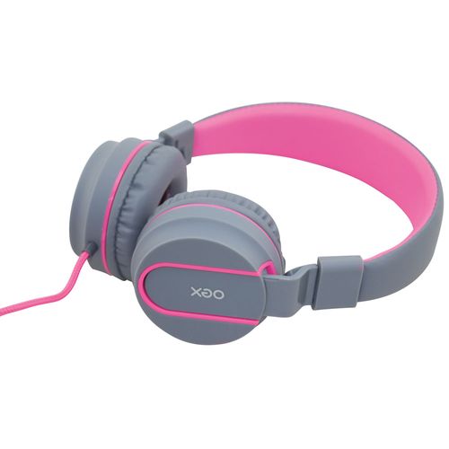 Fone de Ouvido - Headset Neon - HS106 - Cinza e Rosa - OEX