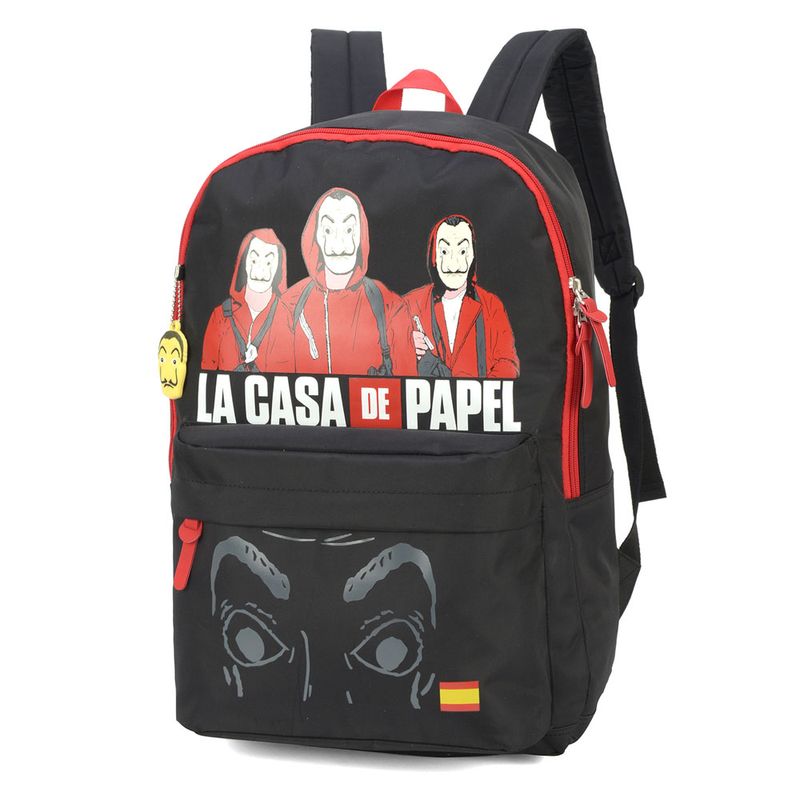 mochila-escolar-44-cm-la-casa-de-papel-mascaras-preto-e-vermelho-luxcel-MJ48734-CP-0400UN_Frente