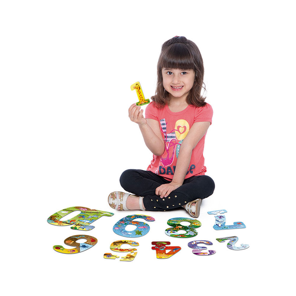 Quebra Cabeça Jogo Educativo 15 peças Grandes Descobrindo os Numeros 1 ao 5  Toyster - 002036 no Shoptime
