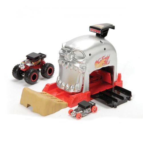 Lançador e Mini Veículo - Hot Wheels - Monster Trucks - Bone Shaker - Mattel