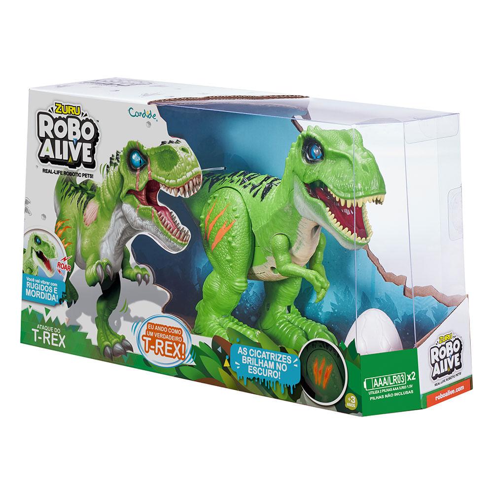 Figura com Movimento e Som - T-Rex Cinza - Robo Alive - Candide -  superlegalbrinquedos