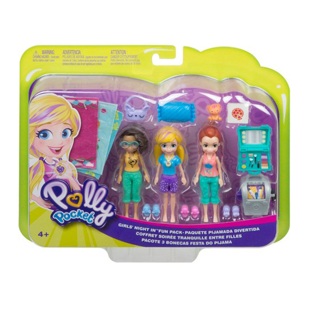 Boneca Polly Pocket Conjunto Festa De Pijama Com 18 Peças - Ri Happy