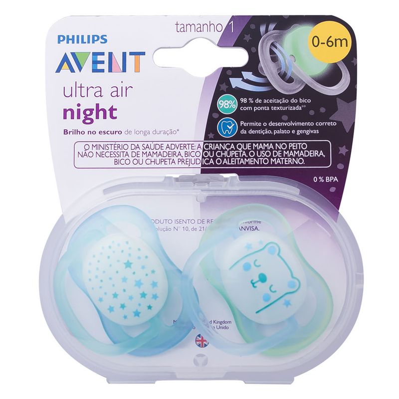 conjunto-com-2-chupetas-ultra-air-night-bico-de-silicone-0-a-6-meses-azul-philips-avent-SCF376-11_Frente