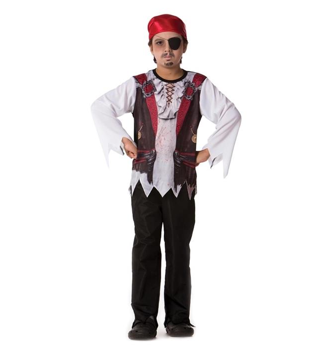 Fantasia de Pirata Infantil Halloween Masculino Com Bandana e Tapa Olho -  Ri Happy