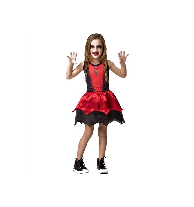 Fantasia de Halloween Infantil Draculinha Feminina Vampira P 2 - 4 - Ri  Happy