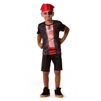 Fantasia de Pirata Infantil Halloween Masculino Com Bandana e Tapa Olho -  Ri Happy