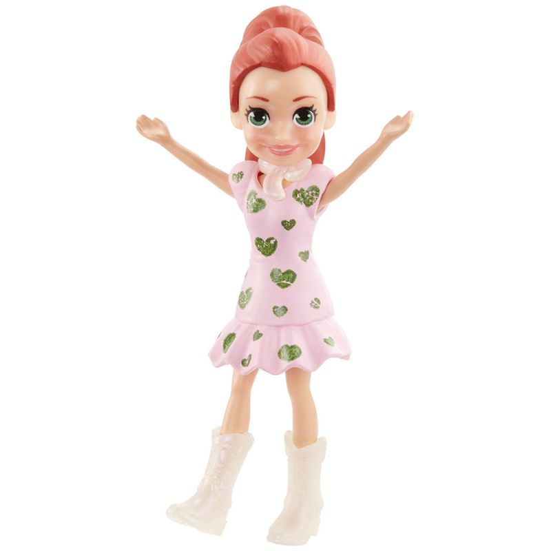 Boneca-e-Acessorios---Polly-Pocket---Polly-Happy-Hour---Lila-com-Vestido-Rosa---Mattel