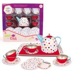 Conjunto-de-Jogo-de-Cafe-em-Metal---15-Pecas---Vermelho-e-Branco---FanFun