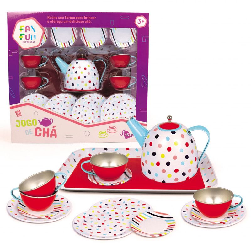 Conjunto-de-Jogo-de-Cafe-em-Metal---15-Pecas---Vermelho-e-Branco---FanFun