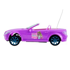 Carro De Controle Remoto Da Barbie Beuty 3 Funções Pink - Ri Happy