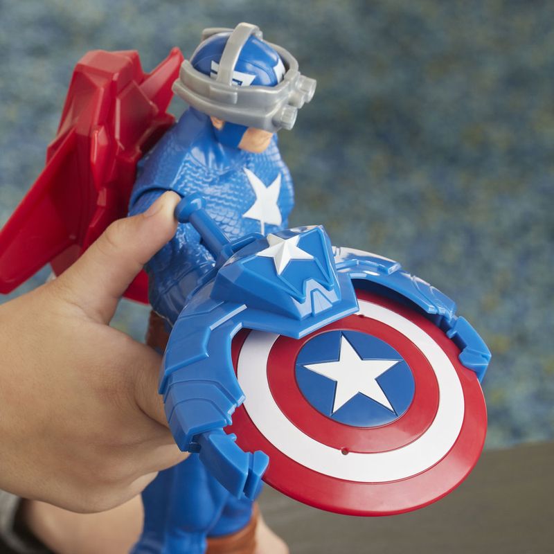 Figura-Articulada---30-Cm---Titan-Heroes---Disney---Marvel---Avengers---Capitao-America---Blast-Gear---Hasbro