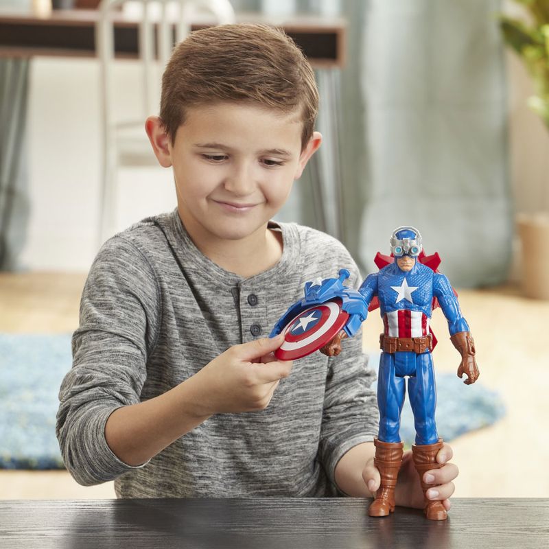 Figura-Articulada---30-Cm---Titan-Heroes---Disney---Marvel---Avengers---Capitao-America---Blast-Gear---Hasbro