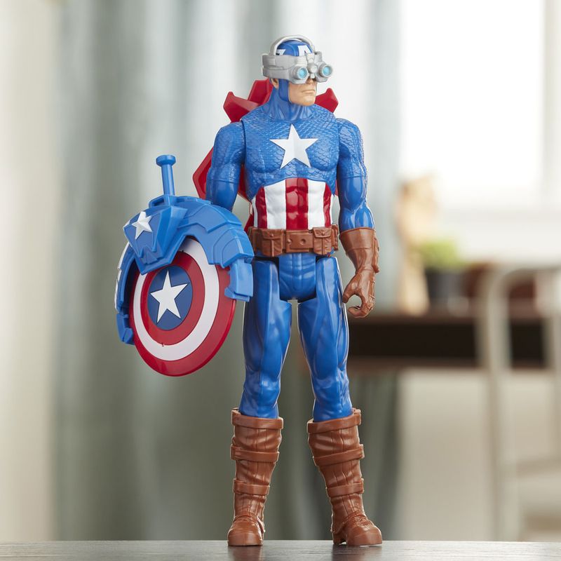 Figura-Articulada---30-Cm---Titan-Heroes---Disney---Marvel---Avengers---Capitao-America---Blast-Gear---Hasbro
