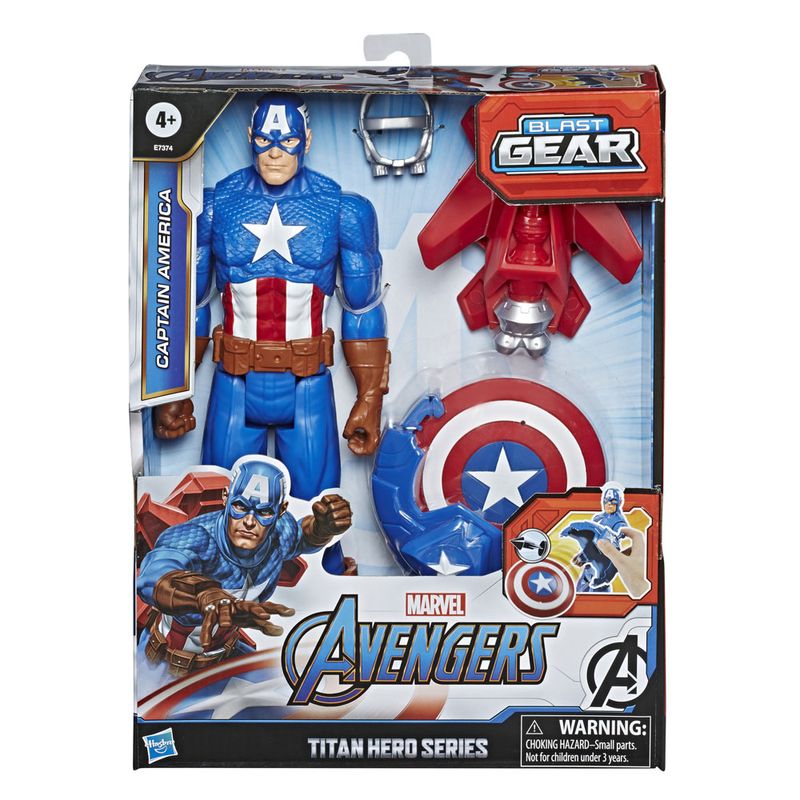 Figura-Articulada---30-Cm---Titan-Heroes---Disney---Marvel---Avengers---Capitao-America---Blast-Gear---Hasbro