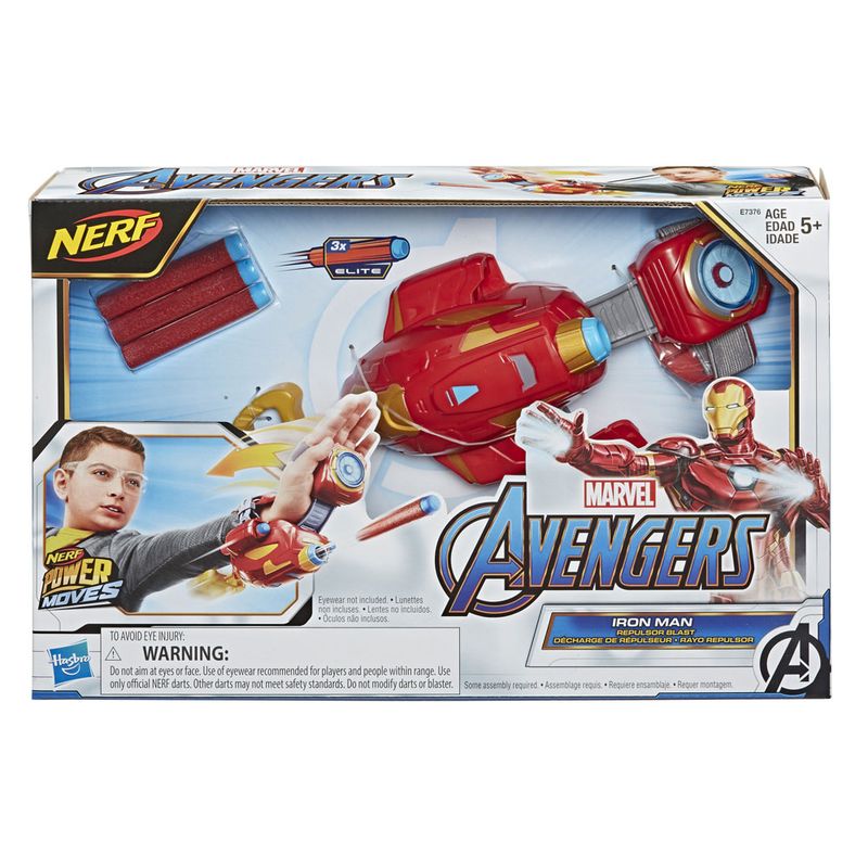 Lancador-Nerf---Power-Moves---Disney---Marvel---Iron-Man---Raio-Repulsor---Hasbro