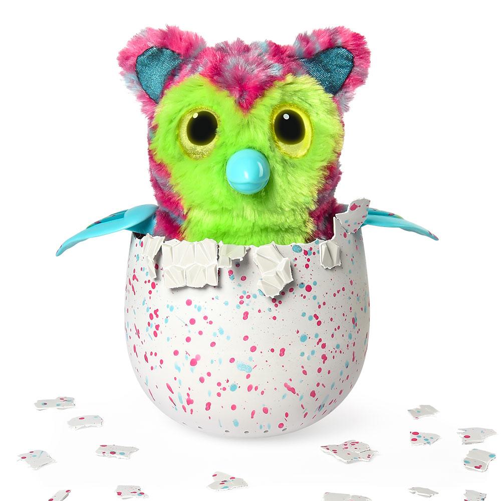 green and pink hatchimal