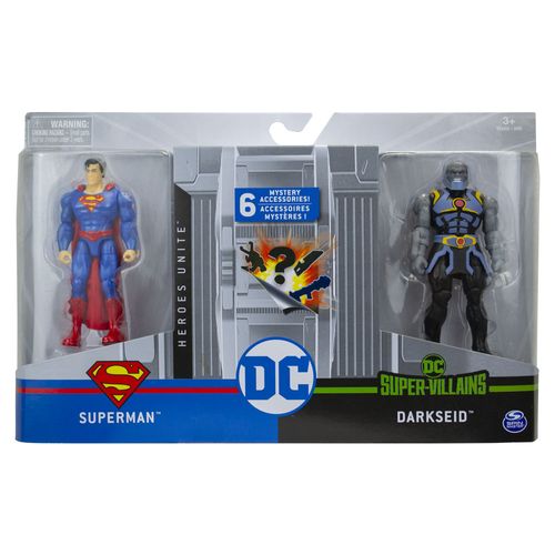 Mini Figuras Articuladas - 10 Cm - DC Comics - Liga da Justiça - Superman e Darkseid - Sunny