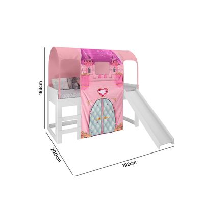 Cama Infantil Barbie Happy Pura Magia Branco/Rosa Pink em Promoção