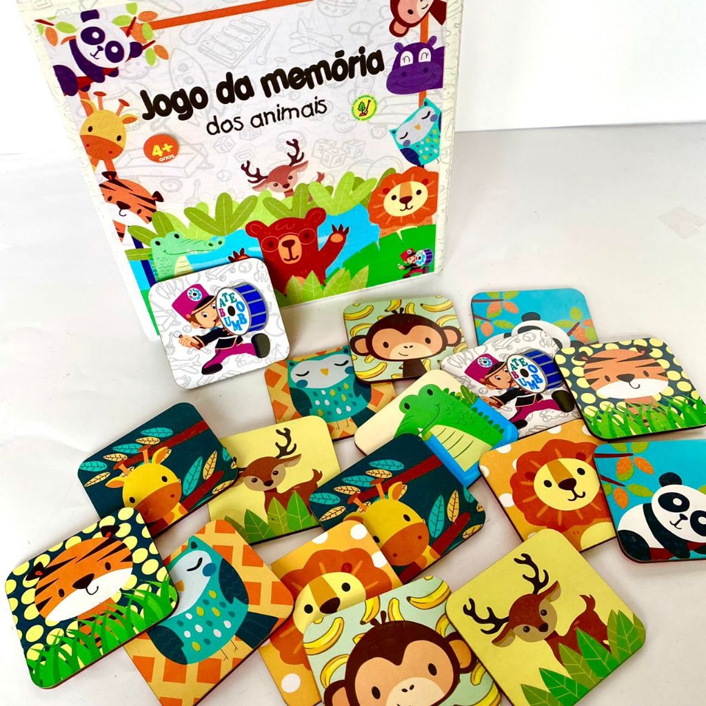 Jogo Educativo da Memória de Animais Alfabetização Infantil - Ri Happy